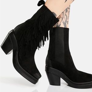 Darker Ways - Flanger Fringe Chelsea Boots.  Size 7.   Like new!